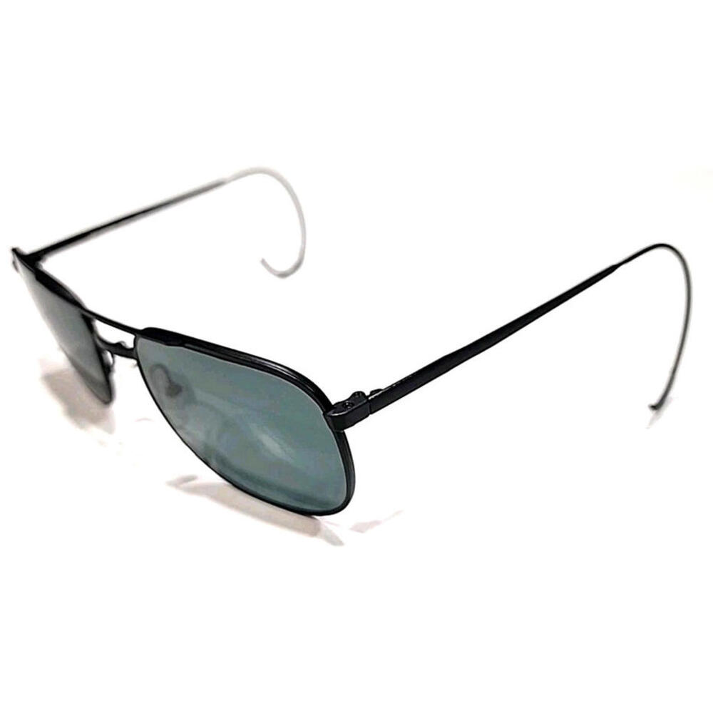 Art Craft Vintage Small Black Metal Gray Square Unisex Sunglasses 55-18 160 USA